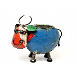 Krowa pojemnik kwietnik dekoracja ozdoba z metalu
